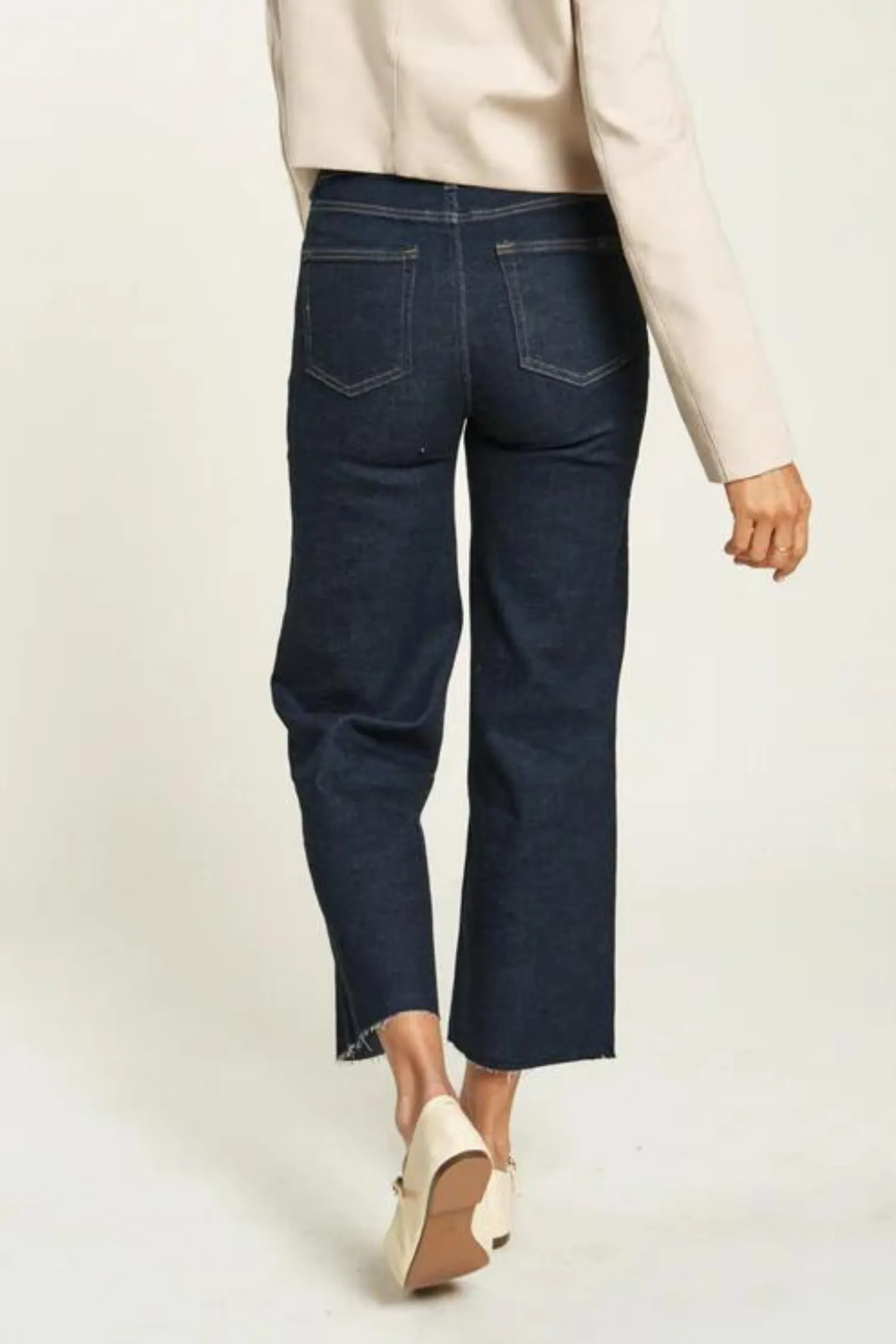 Aberdeen Wide Leg Crop Denim Pant