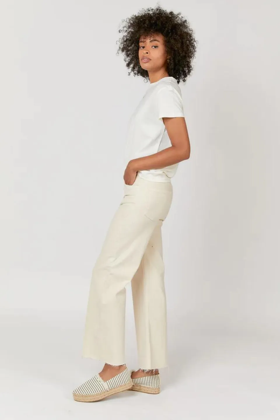 Aberdeen Wide Leg Crop Denim Pant