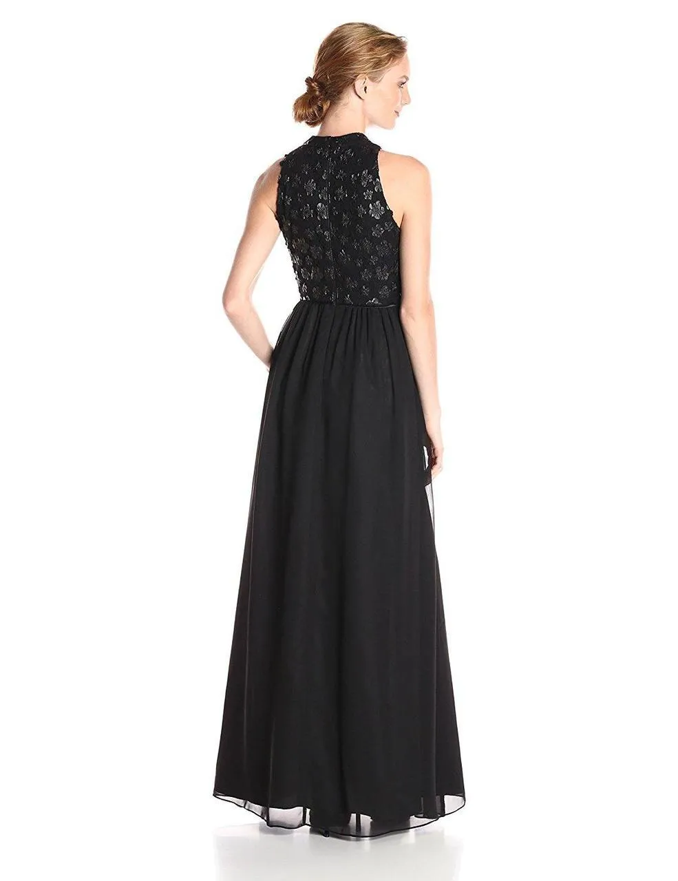 Adrianna Papell - Halter Neckline Chiffon Long Dress AP1E200026