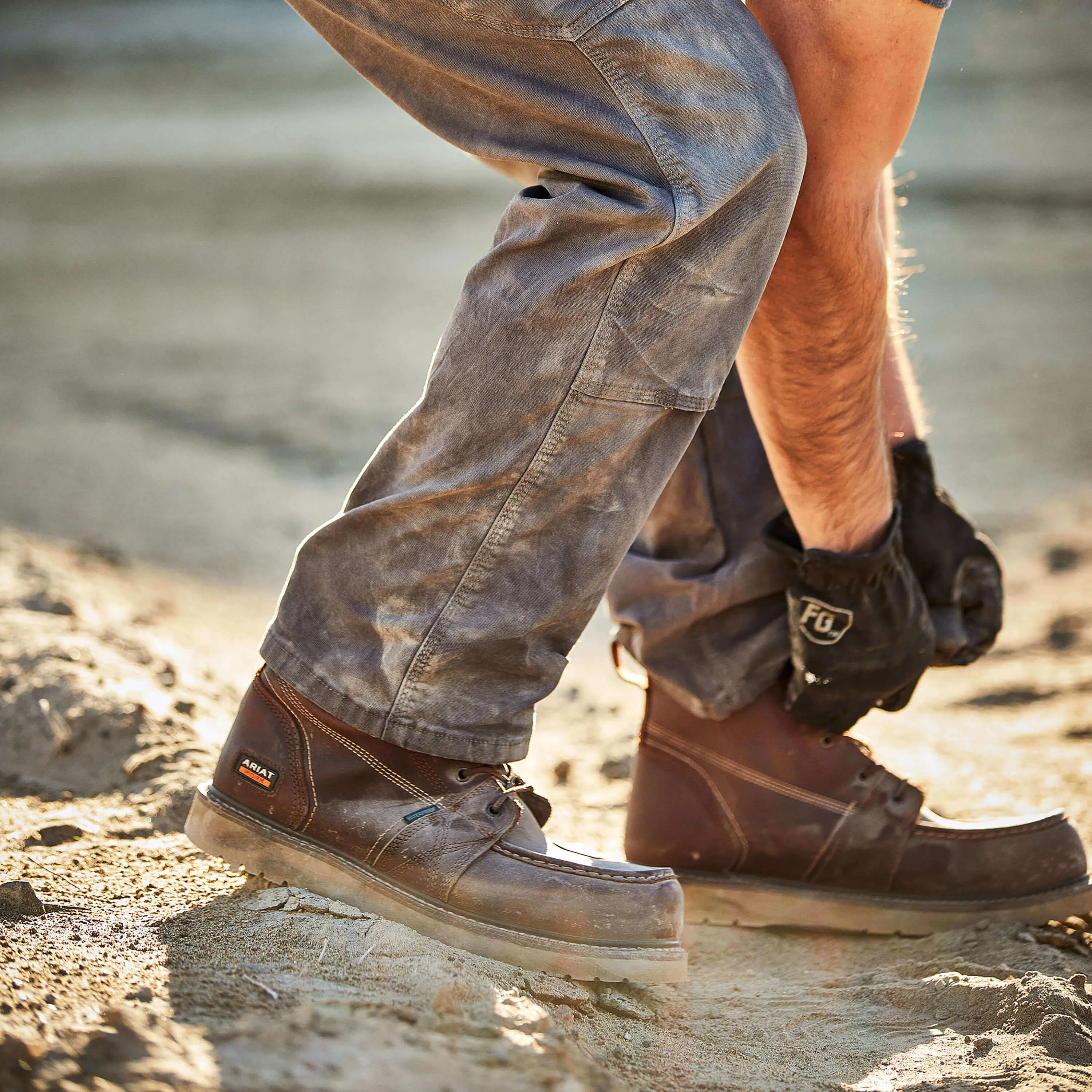 Ariat Men's Rebar Wedge 6" Comp Toe WP Work Boot - Rusted Copper - 10035917