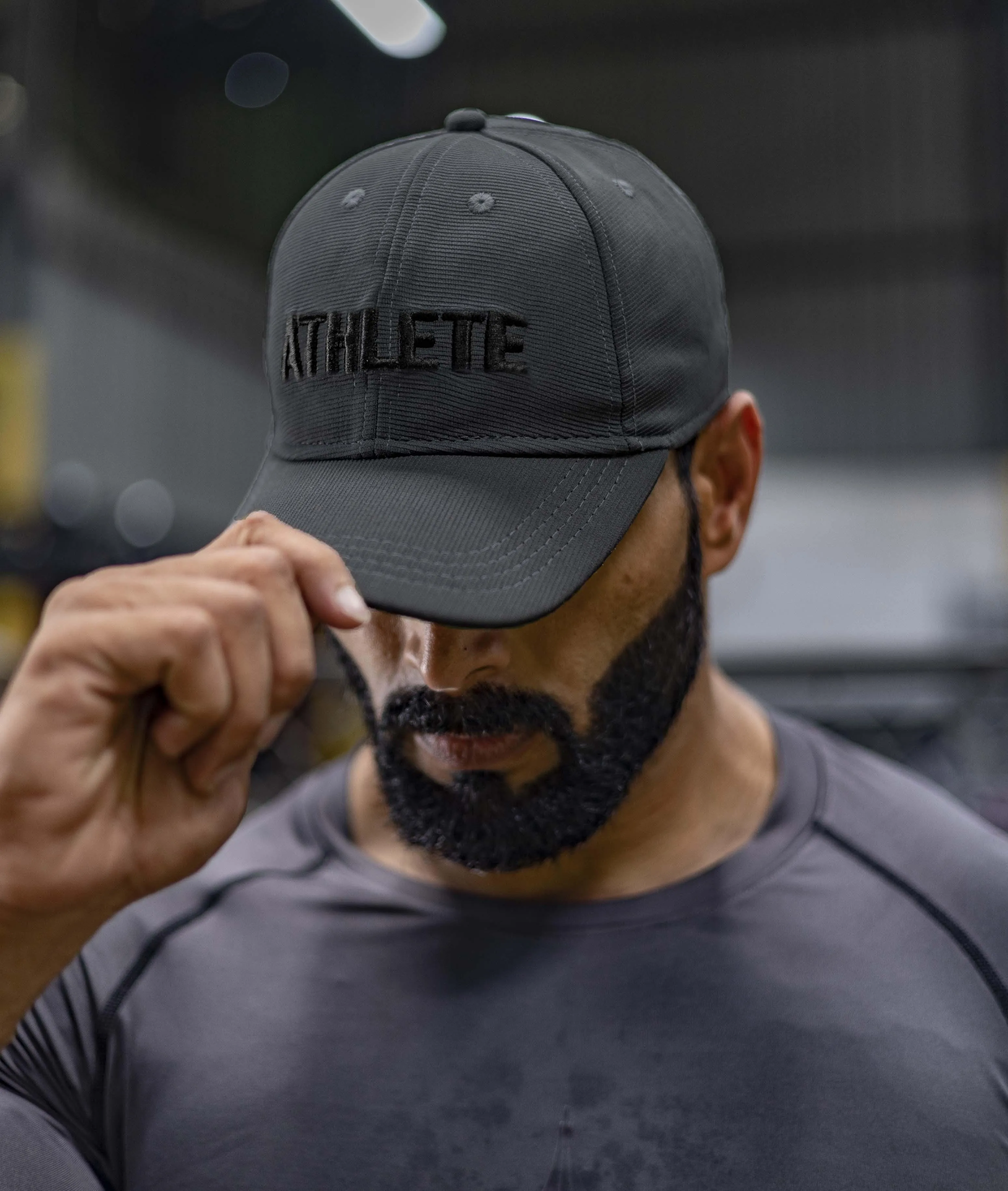 Athlete GymX Cotton Sports Head Caps: Carbon Grey (Adjustable Strap)