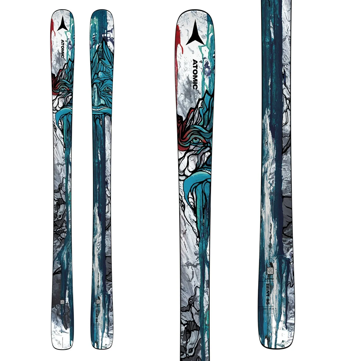 Atomic Bent 85 Skis Adult 2024 (Elan Attack 11 Binding) with Dalbello Veloce 90 GW Boots Ski Package