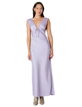 Aurelie Plunge Maxi Dress, Lilac