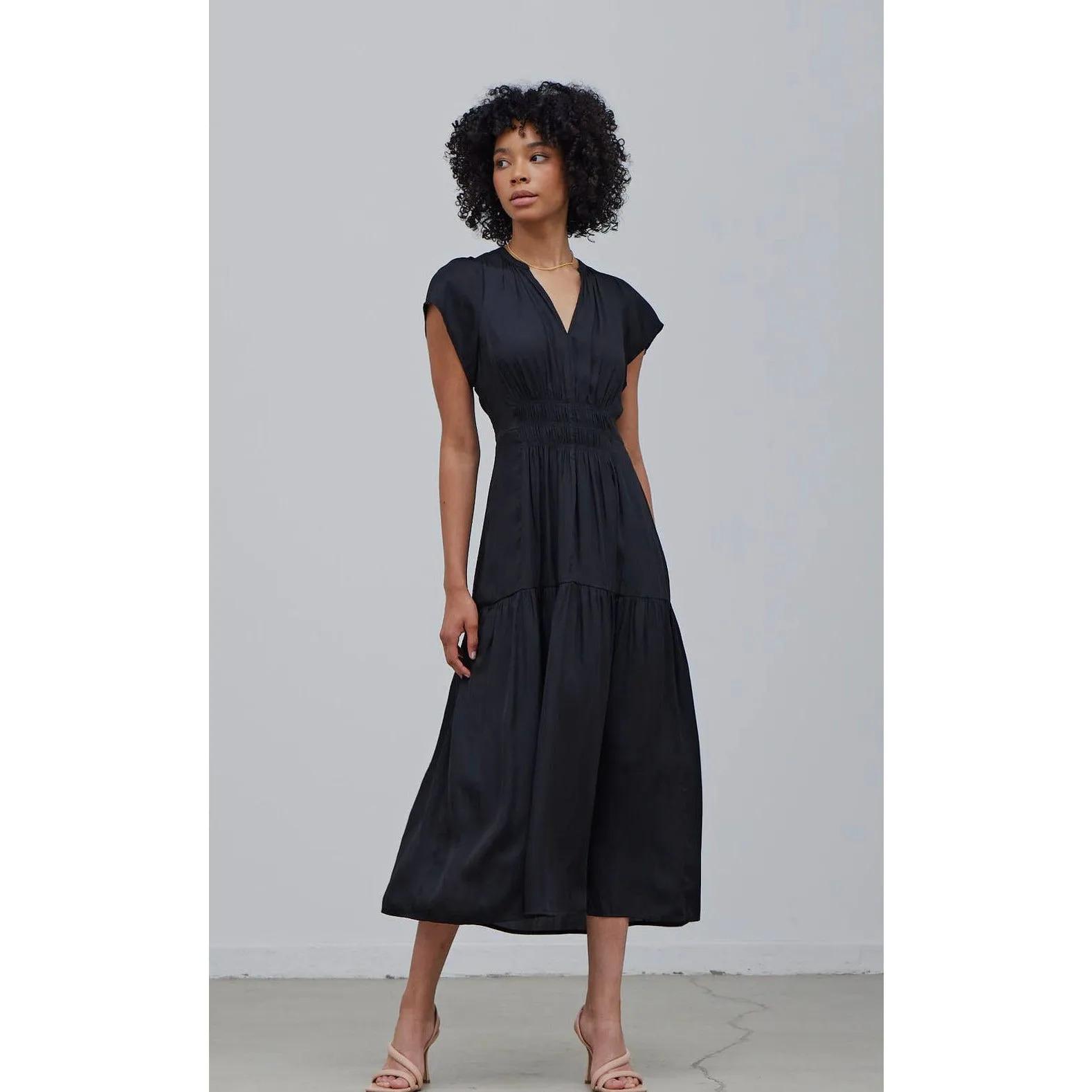 Ava Grade and Gather Black Midi Dress