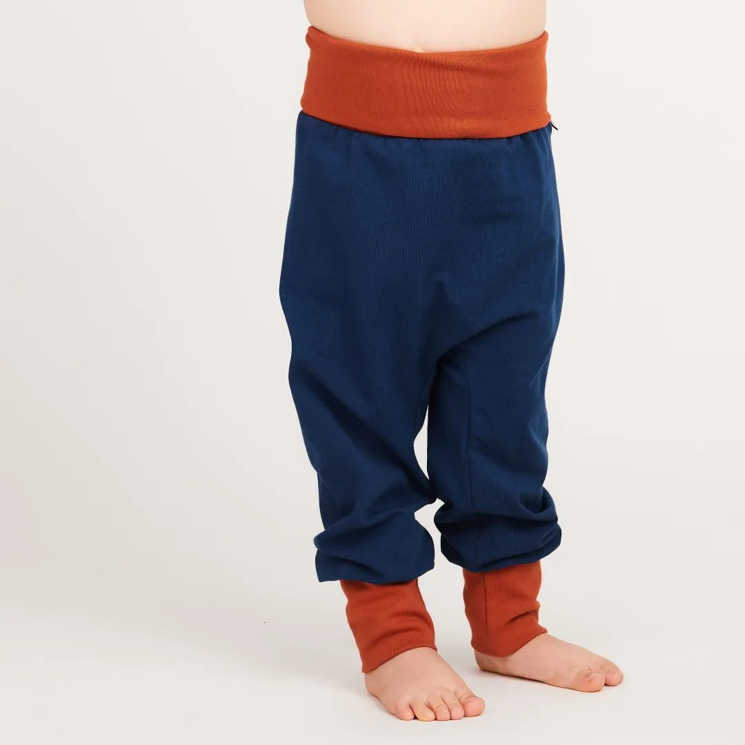 Baby pants "Jersey Indigo/Rust"