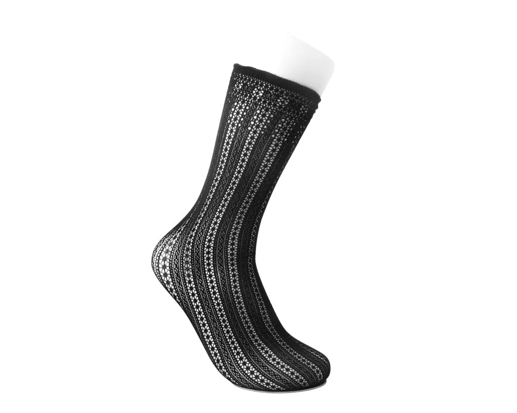 Black Mesh Sock