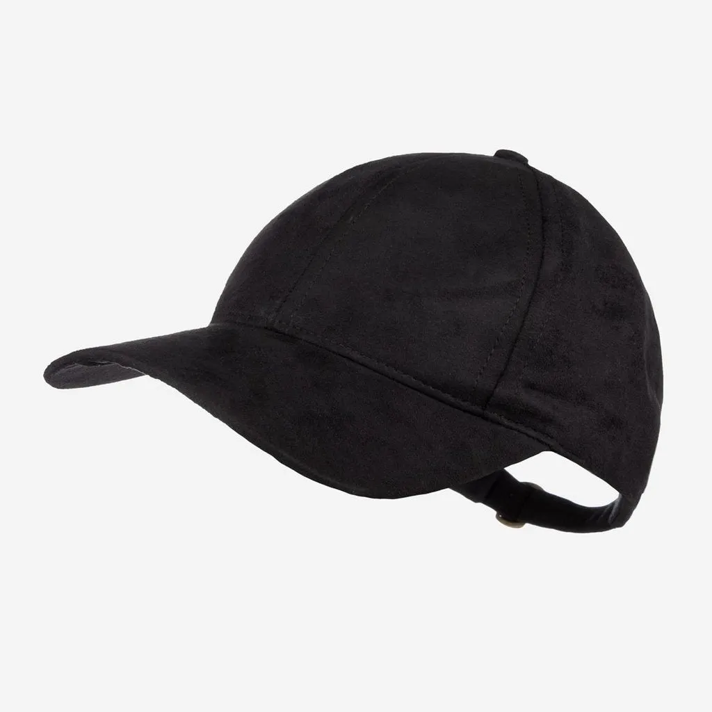 Black Suede Cap