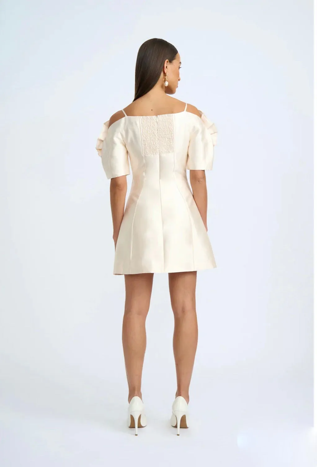 By Johnny Ramira Off Shoulder Mini Dress