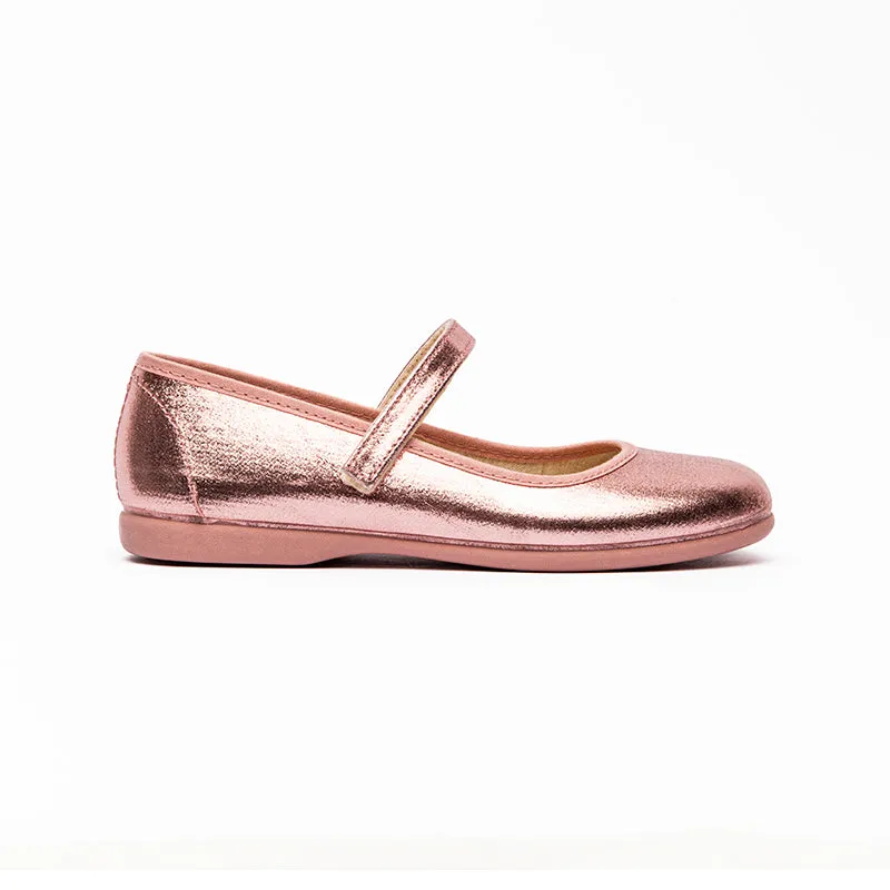 Classic Shimmer Mary Janes in Pink