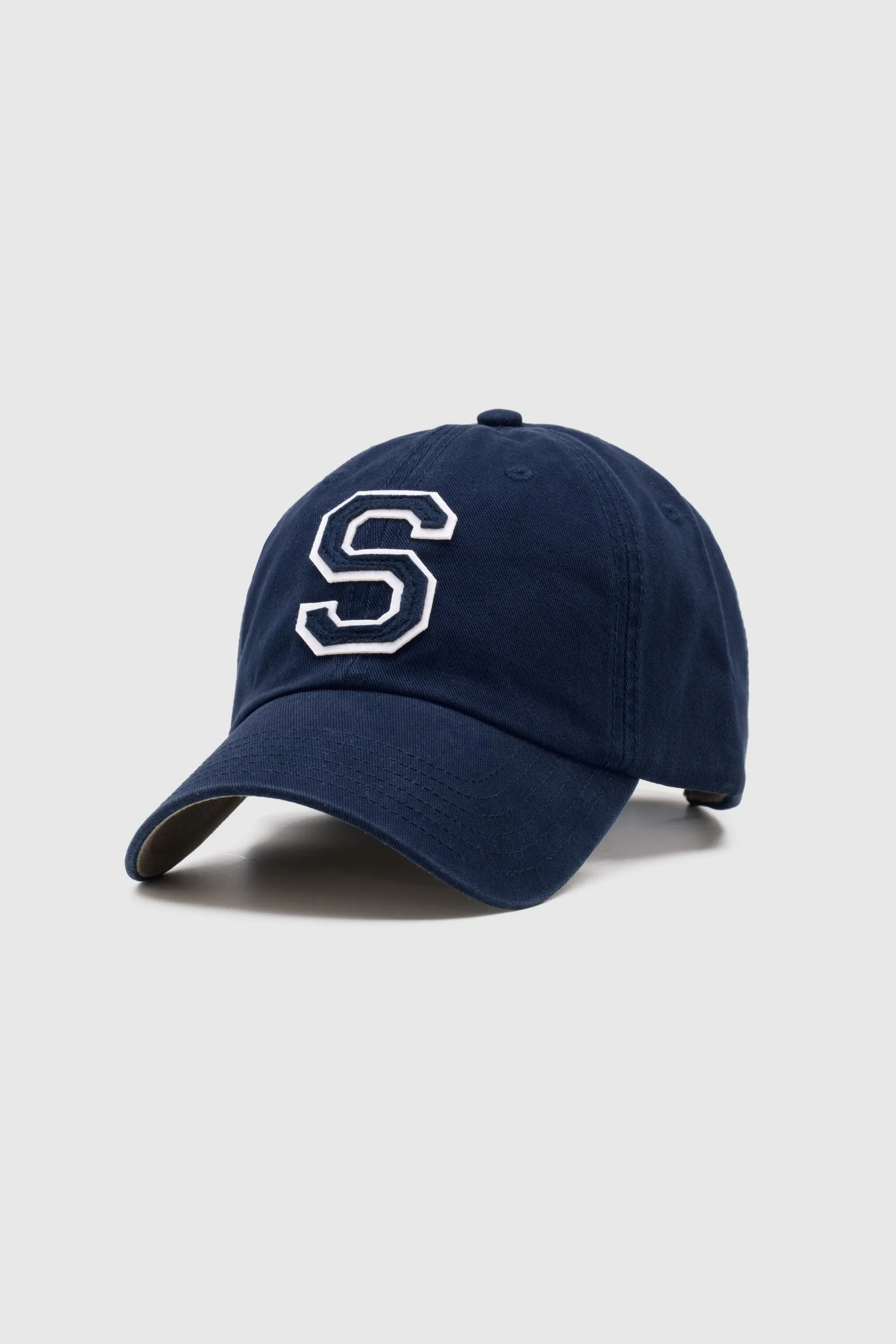 Collegiate Letter Cap Navy