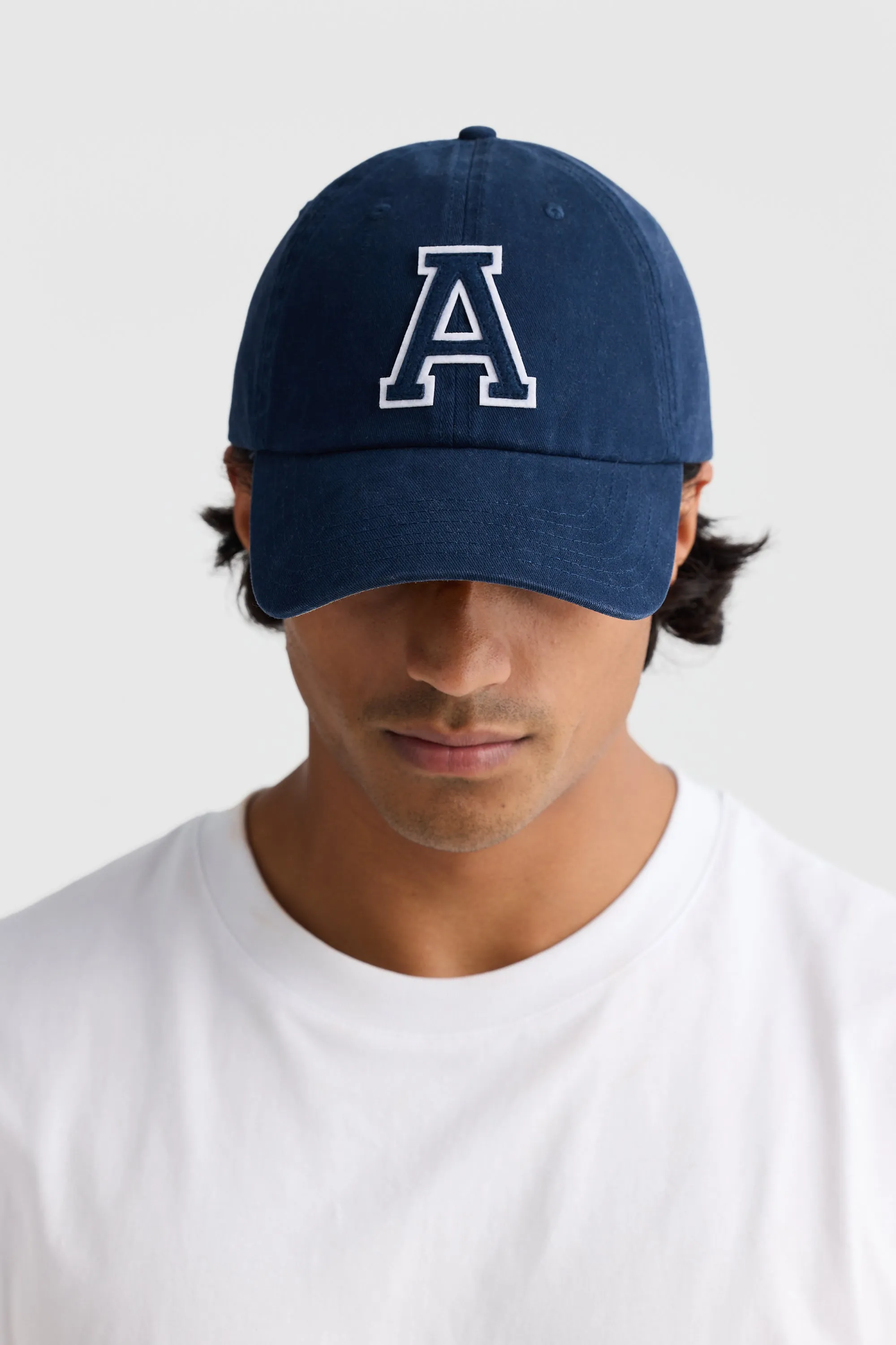 Collegiate Letter Cap Navy