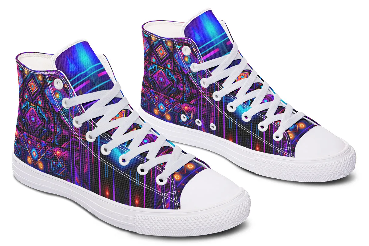 Cyber Patching High Top Shoes