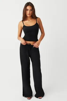 Daisy Terry Low Rise Pant - Black