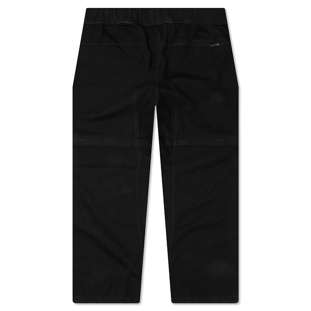 Elasticated Wait Zip Off Denim Pants - Black