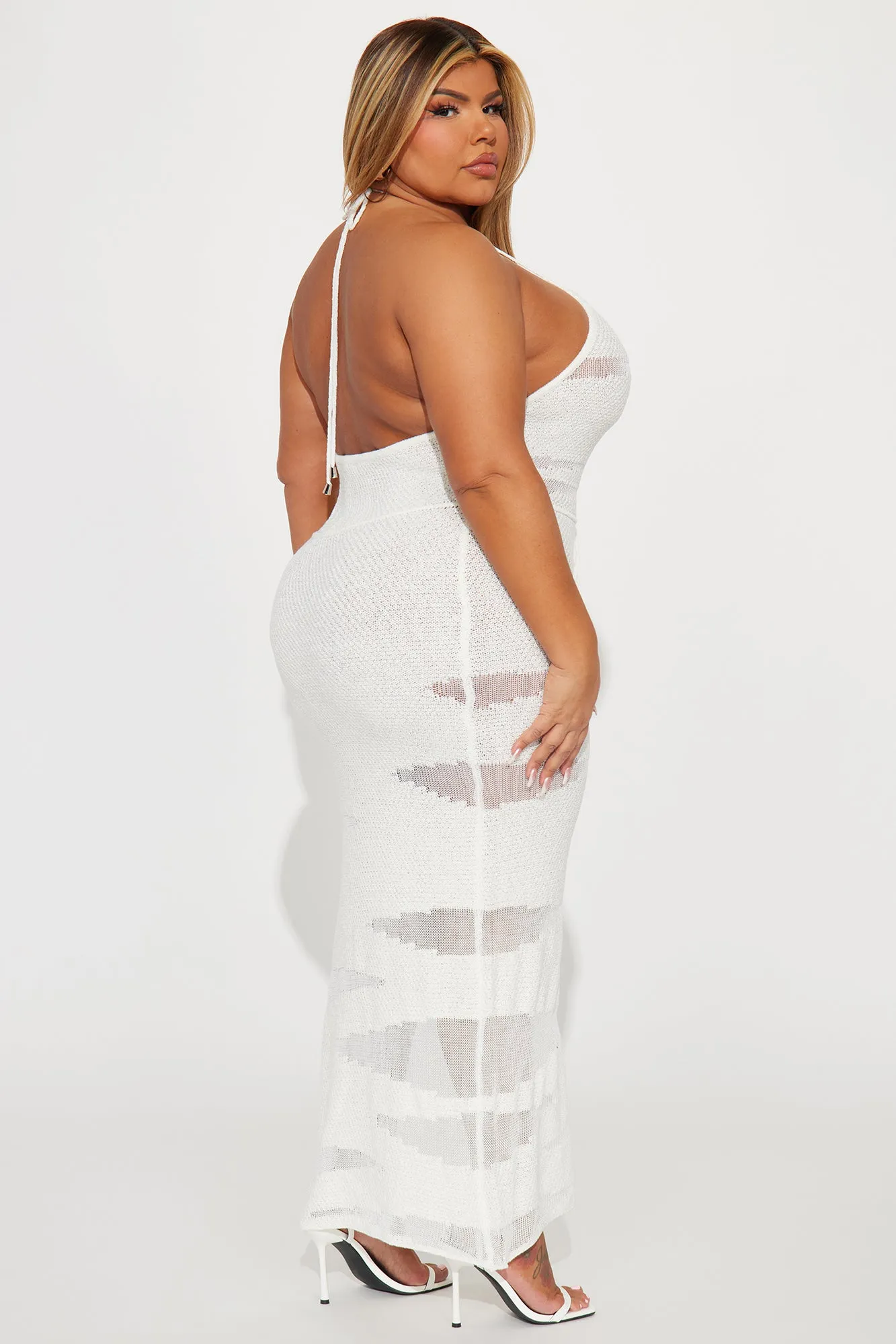 Fiona Crochet Maxi Dress - White