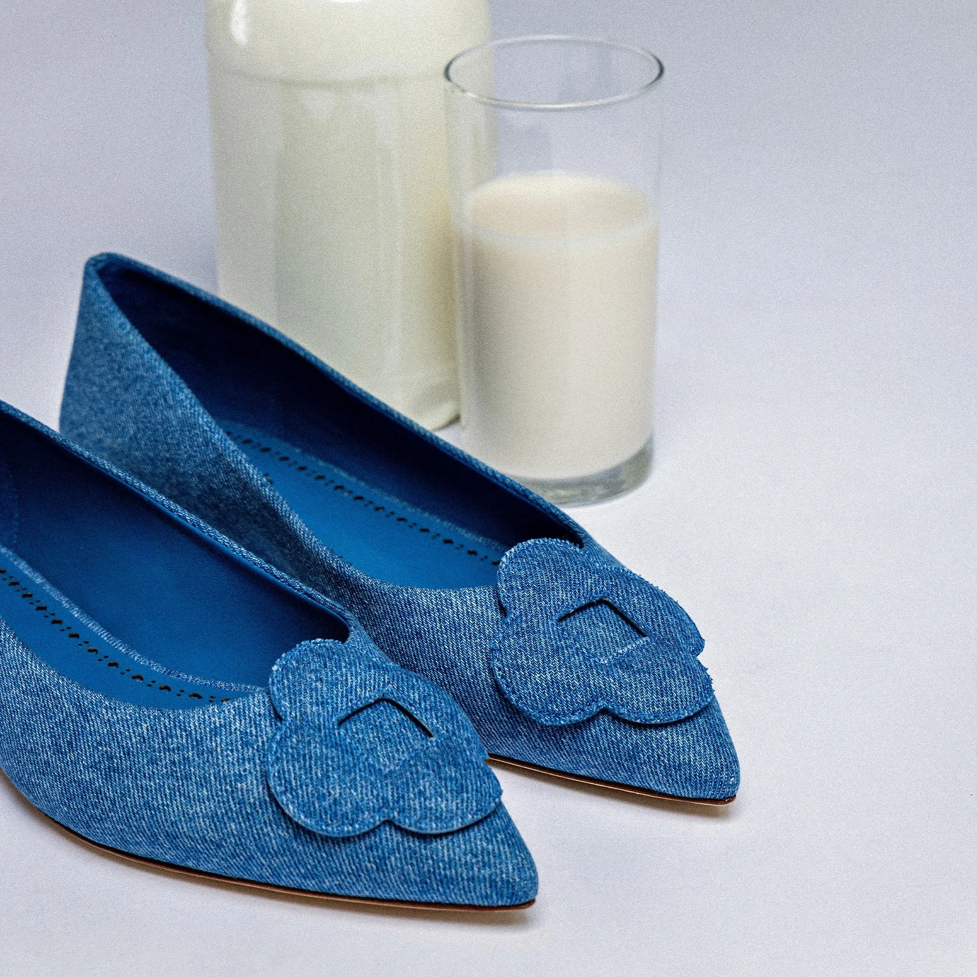 Flora Ballet Flat In Blue Denim