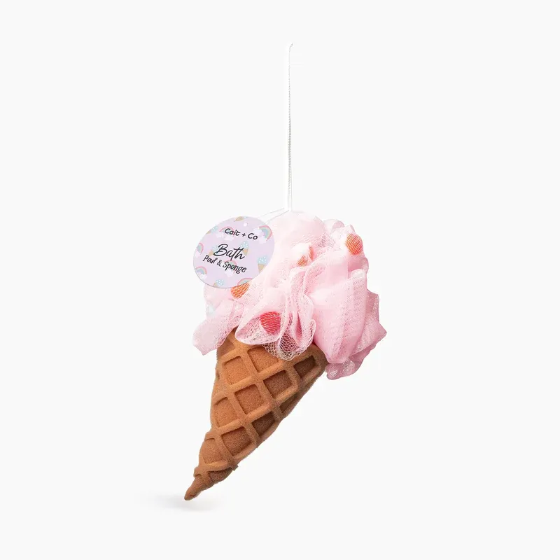 Forever Young-Bath Pouf & Sponge-Ice Cream in Pink