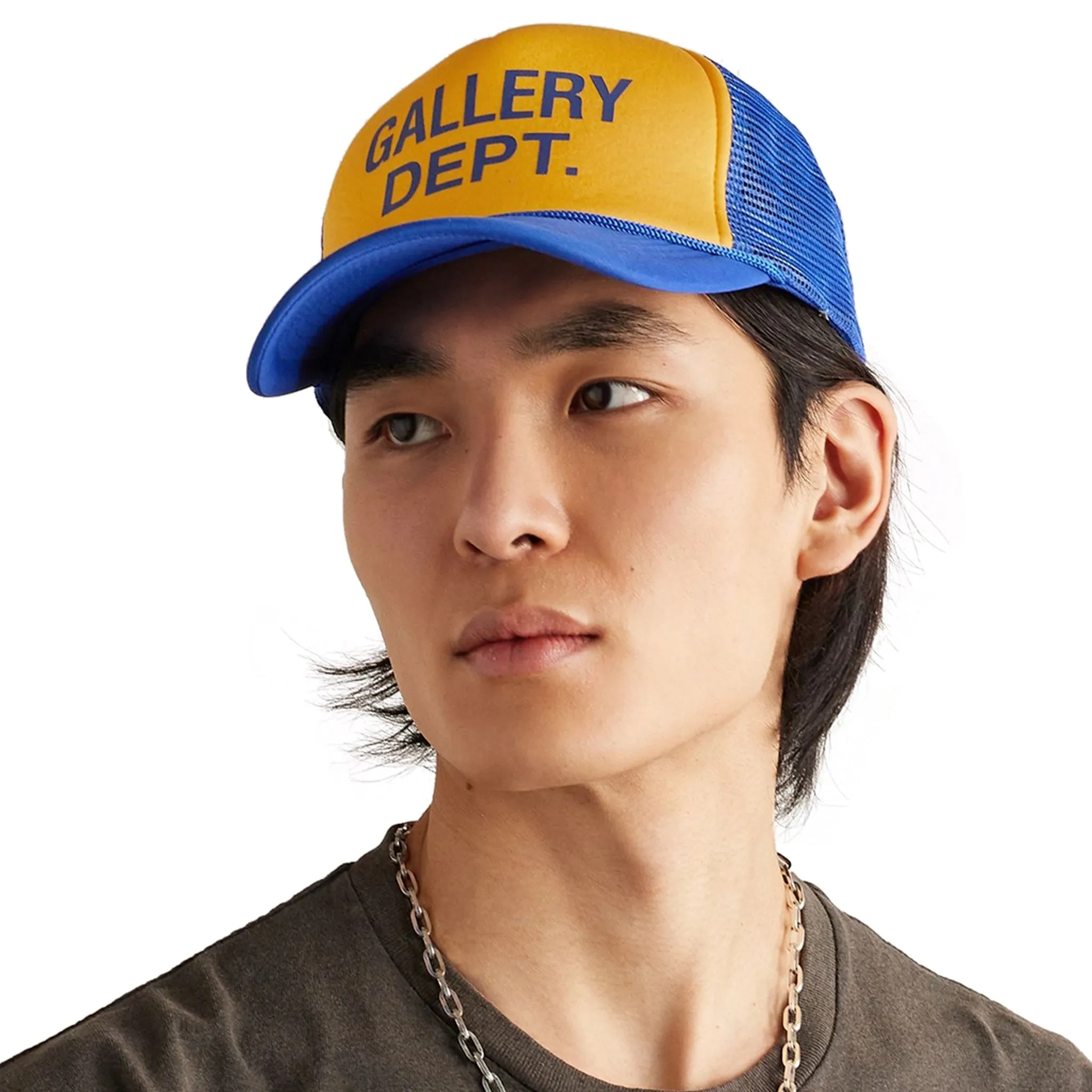 Gallery Dept. Logo Two-Tone Trucker Cap Blue Yellow