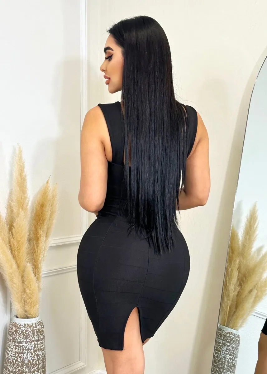 Giane Bandage Dress Black