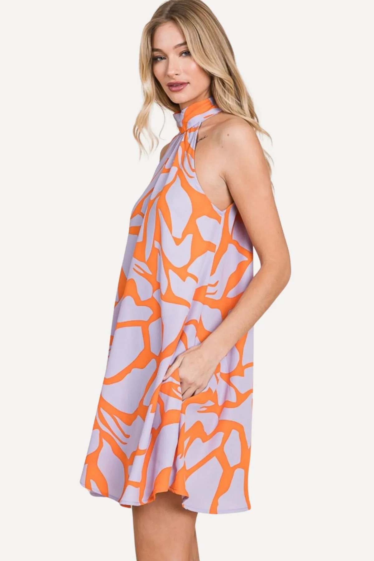 Halter Neck Sundresses - Printed