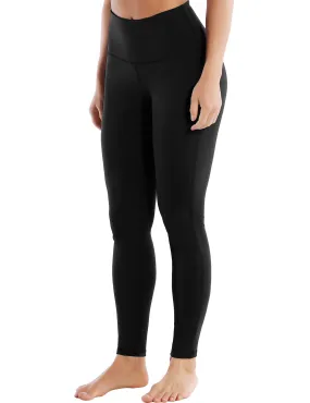 High Waist Side Line Yoga Pants black