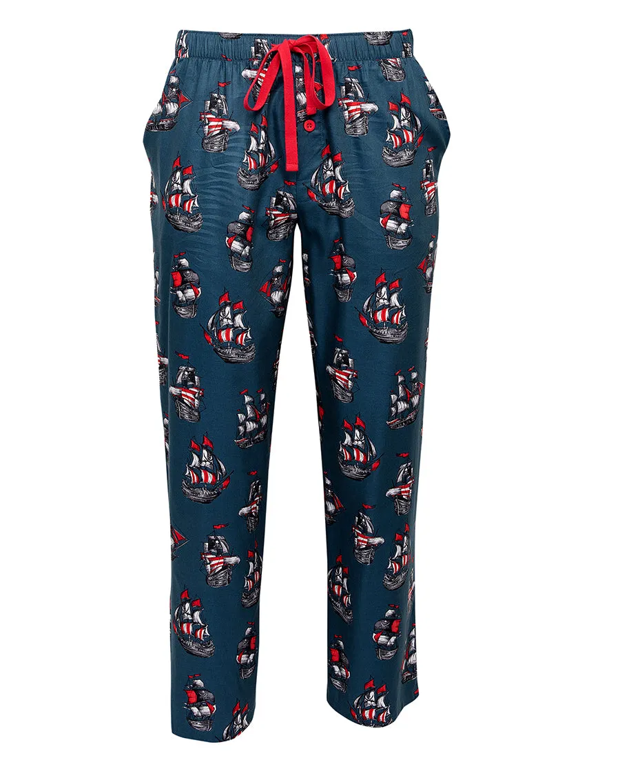 Jasper Pirate Ship Print Pyjama Bottoms