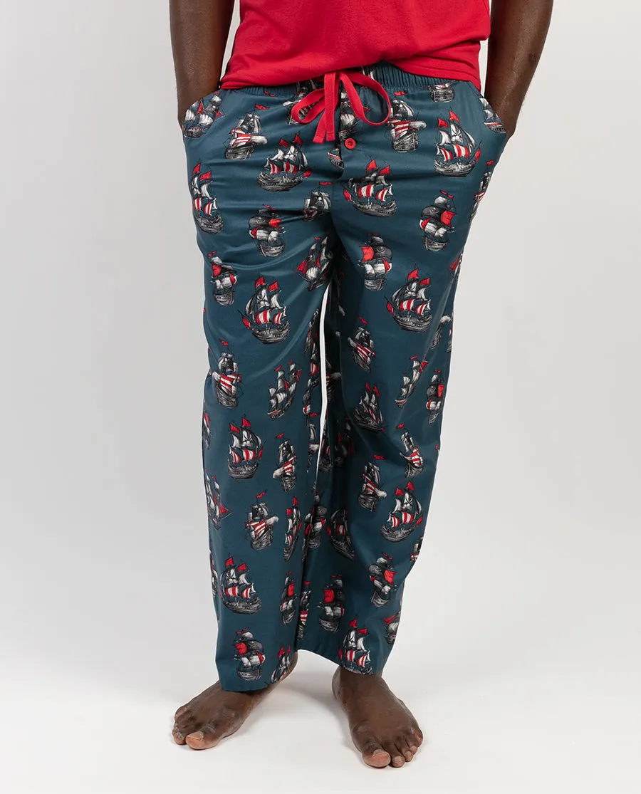 Jasper Pirate Ship Print Pyjama Bottoms