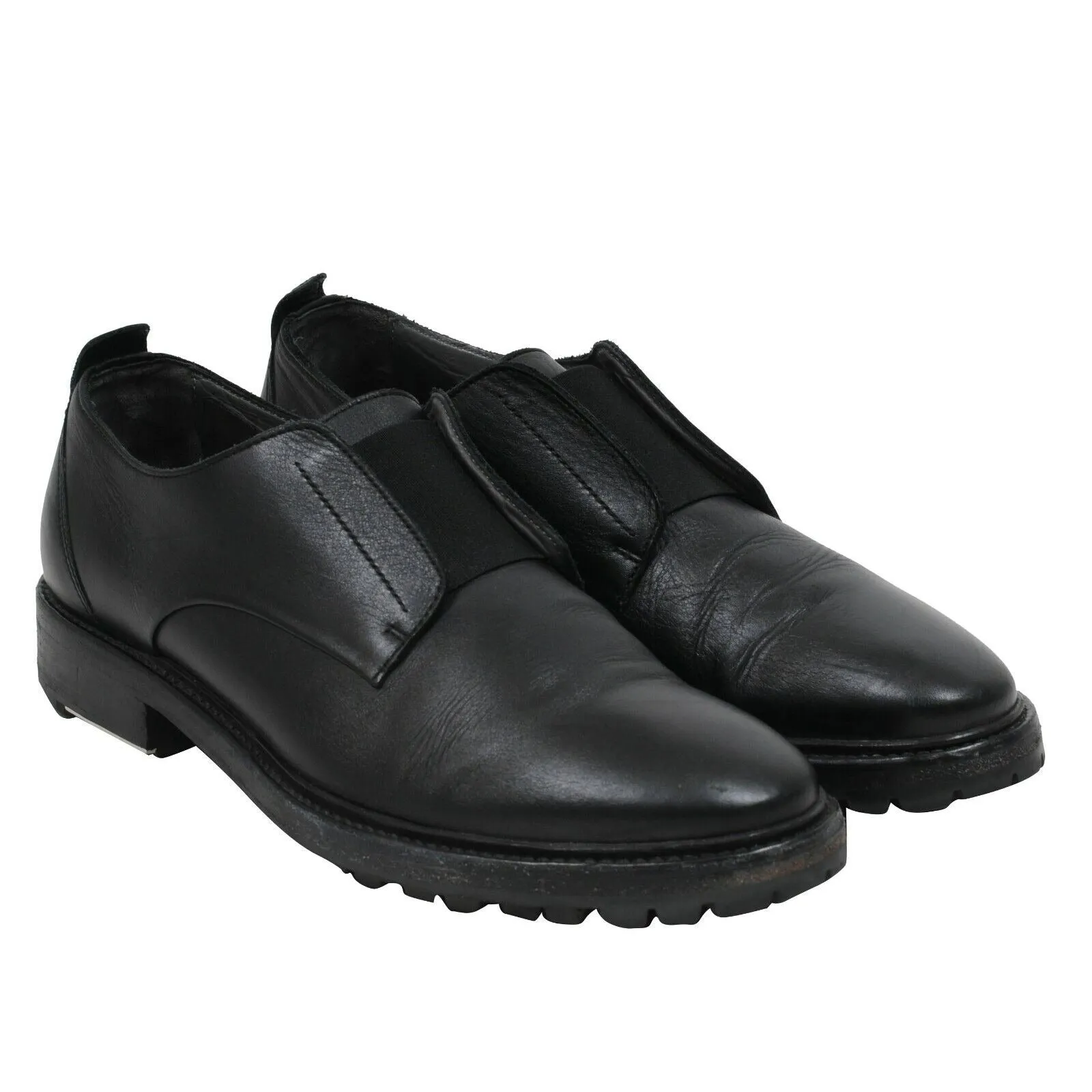 Leather Work Derby Slip On Oxford Shoes