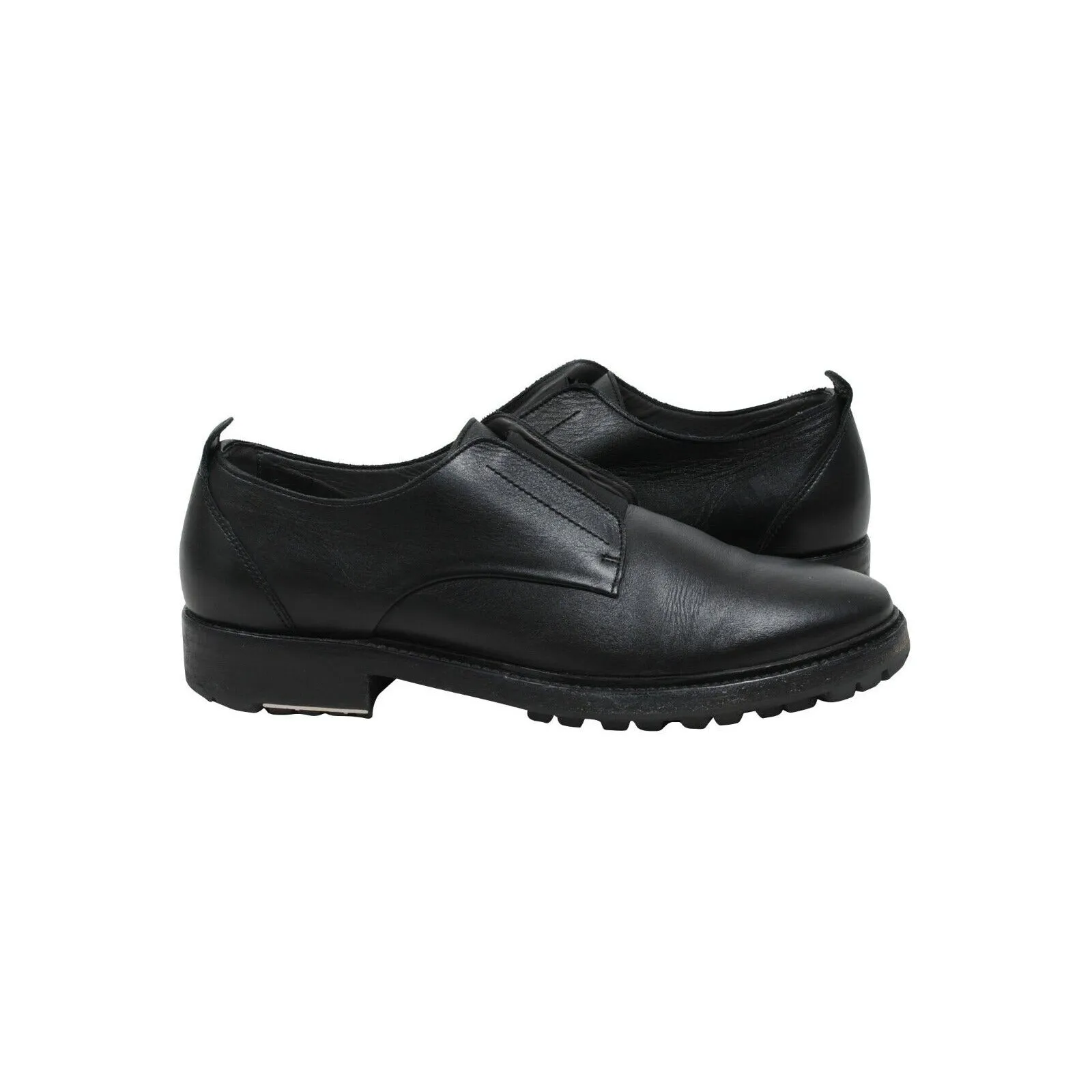 Leather Work Derby Slip On Oxford Shoes