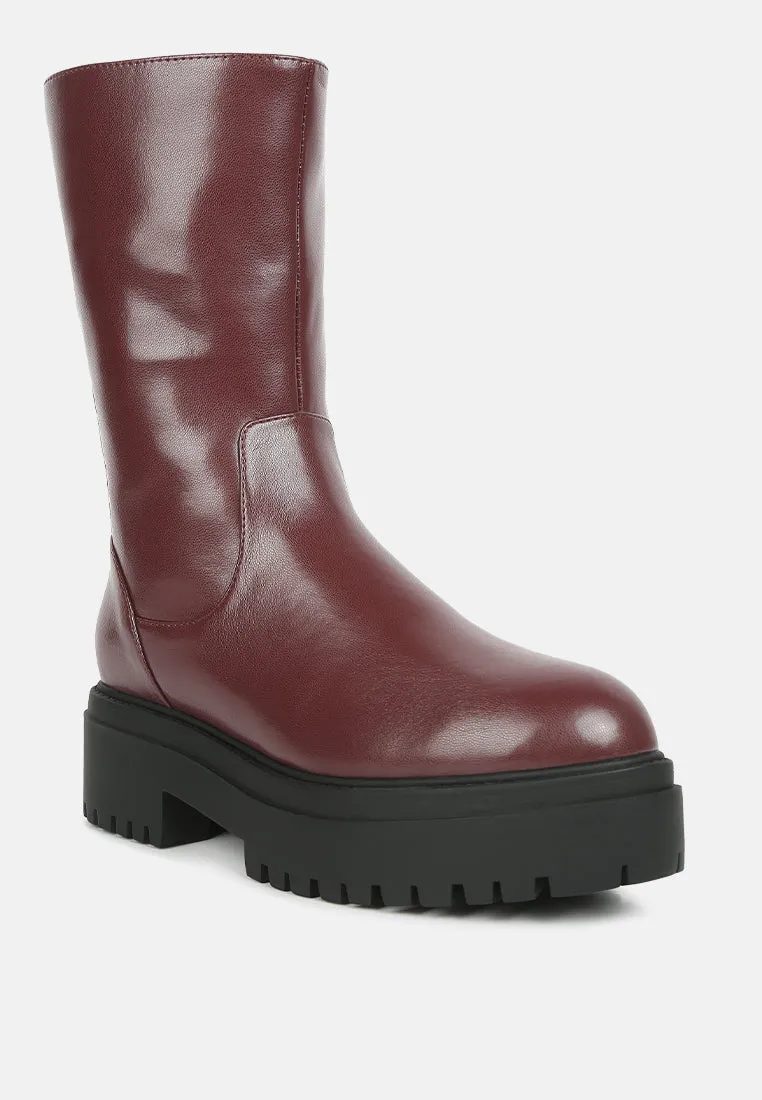 Lewisa Panelled Lug Sole Boots