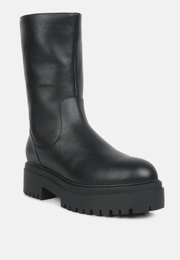 Lewisa Panelled Lug Sole Boots