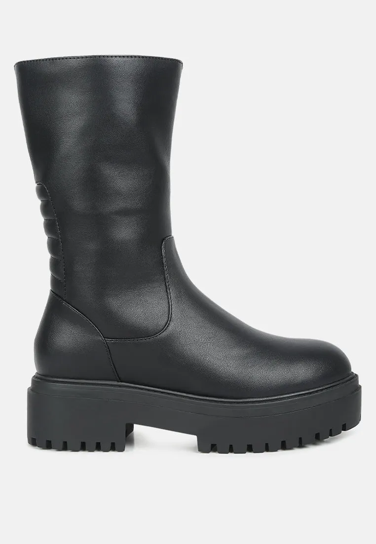 Lewisa Panelled Lug Sole Boots