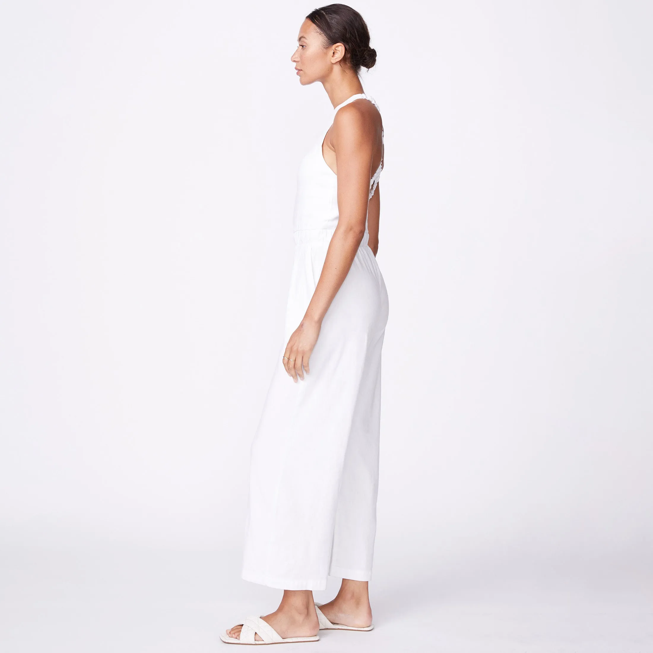 Linen Racer Jumpsuit