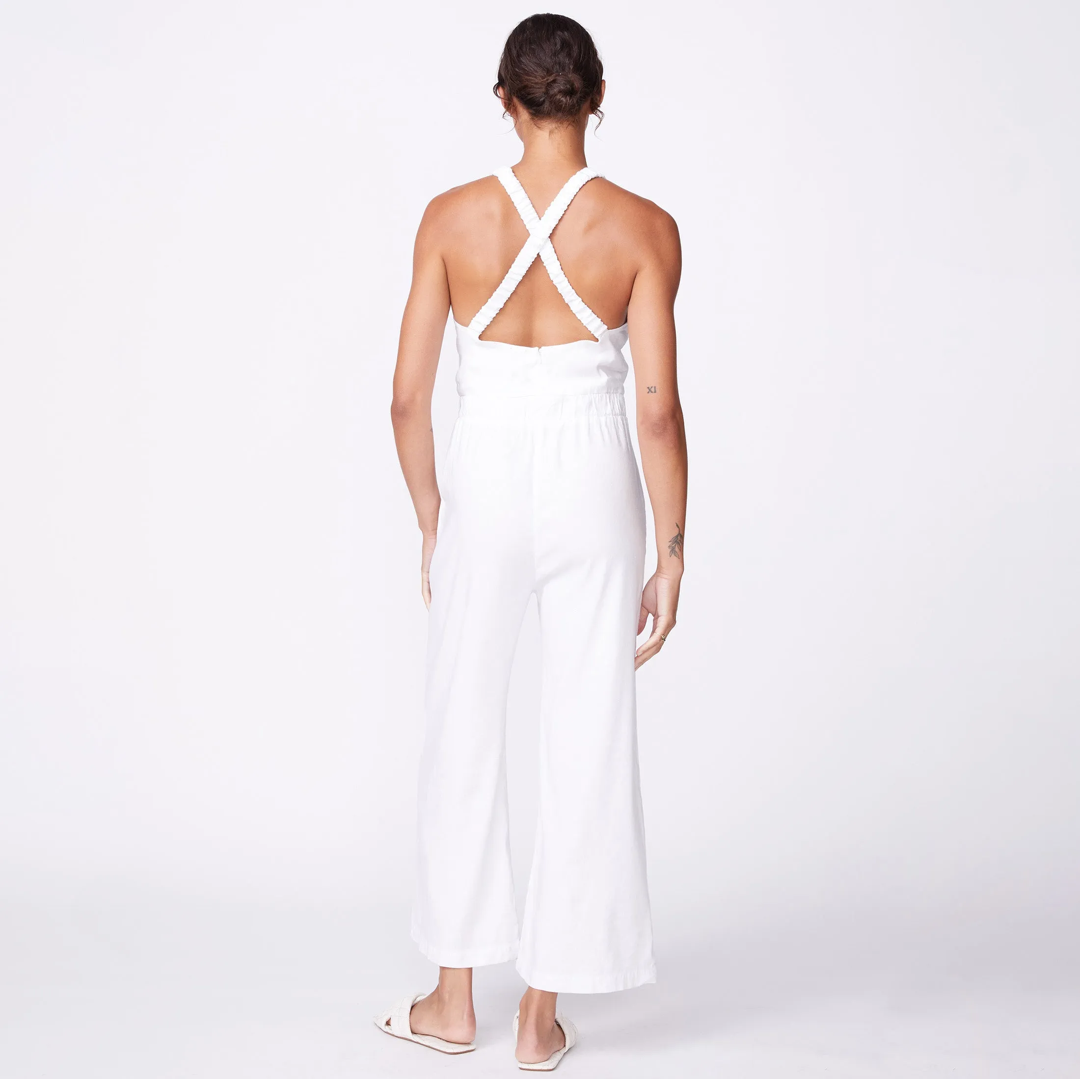 Linen Racer Jumpsuit