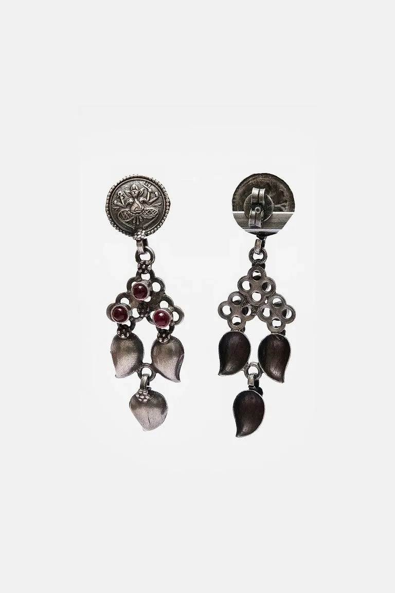 Lotus Motif Kairi Hanging Earrings