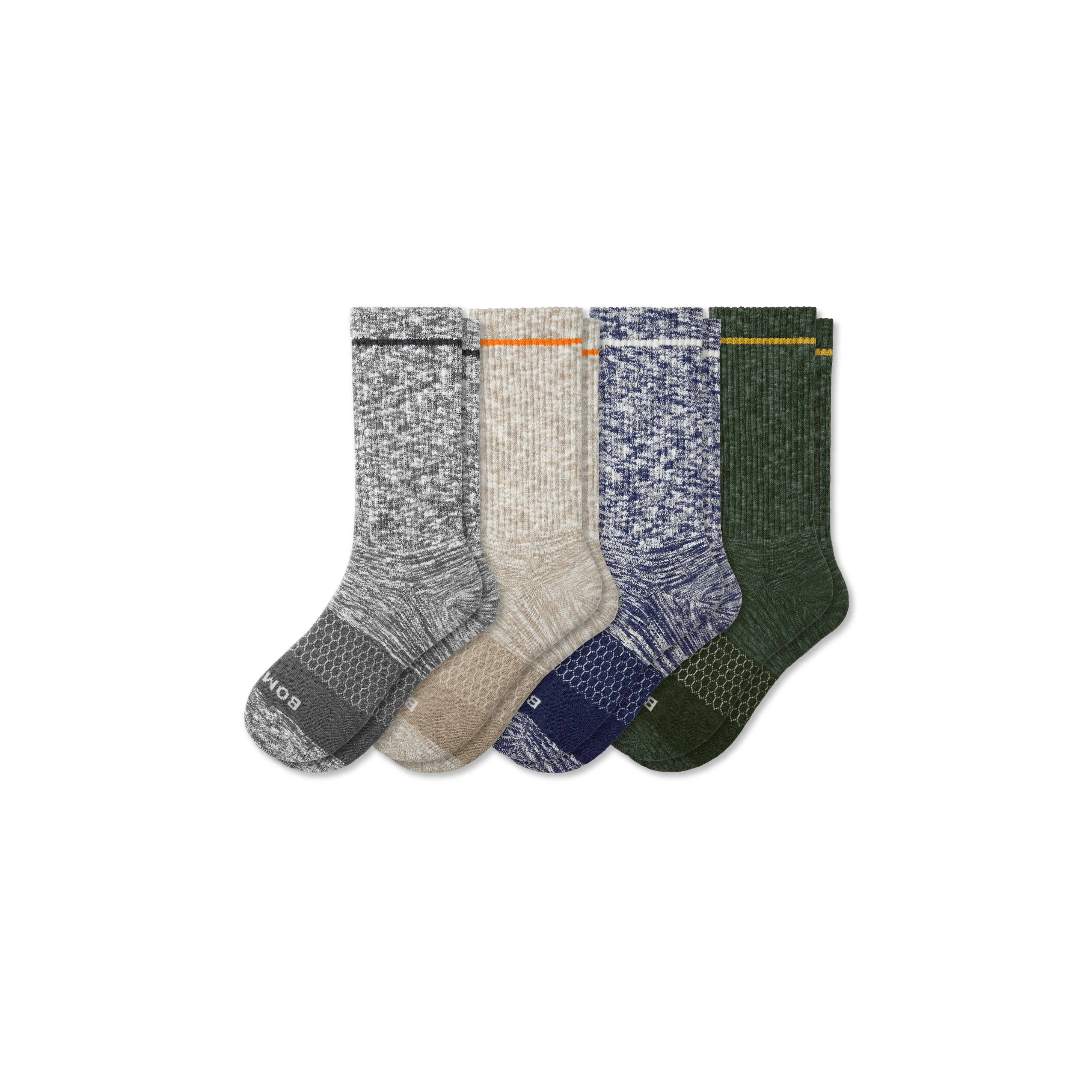 Men's Summer Slub Calf Sock 4-Pack