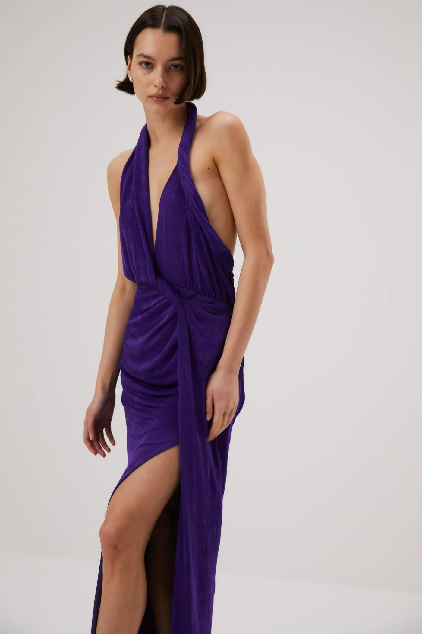 Misha Venetia Slinky Jersey Gown - Ultra Violet