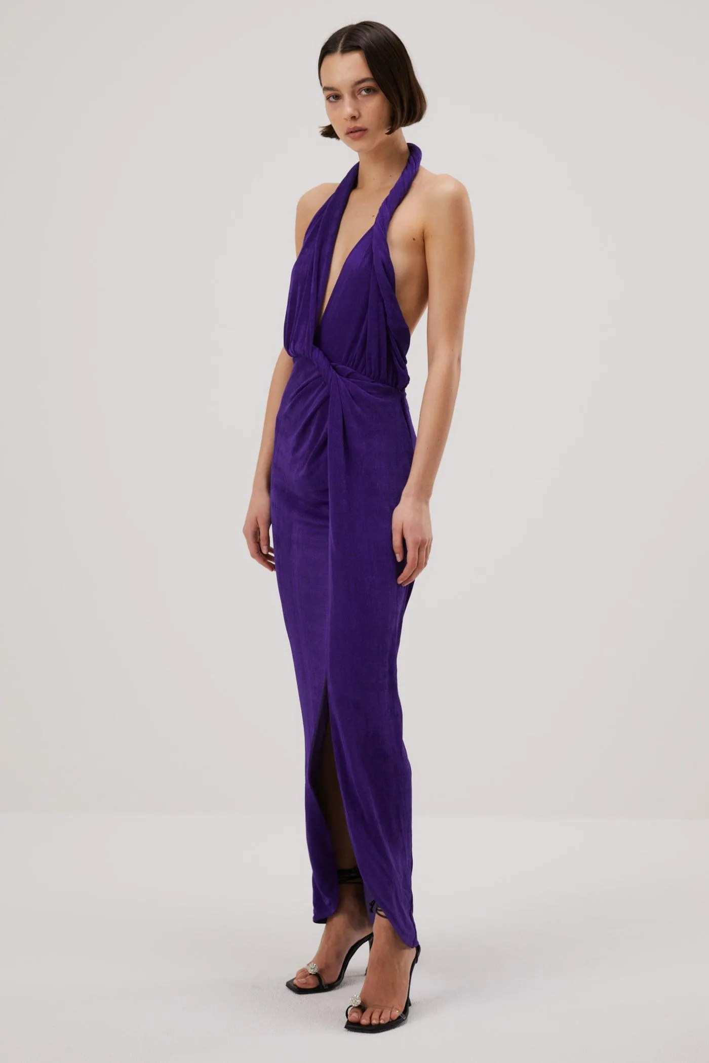 Misha Venetia Slinky Jersey Gown - Ultra Violet