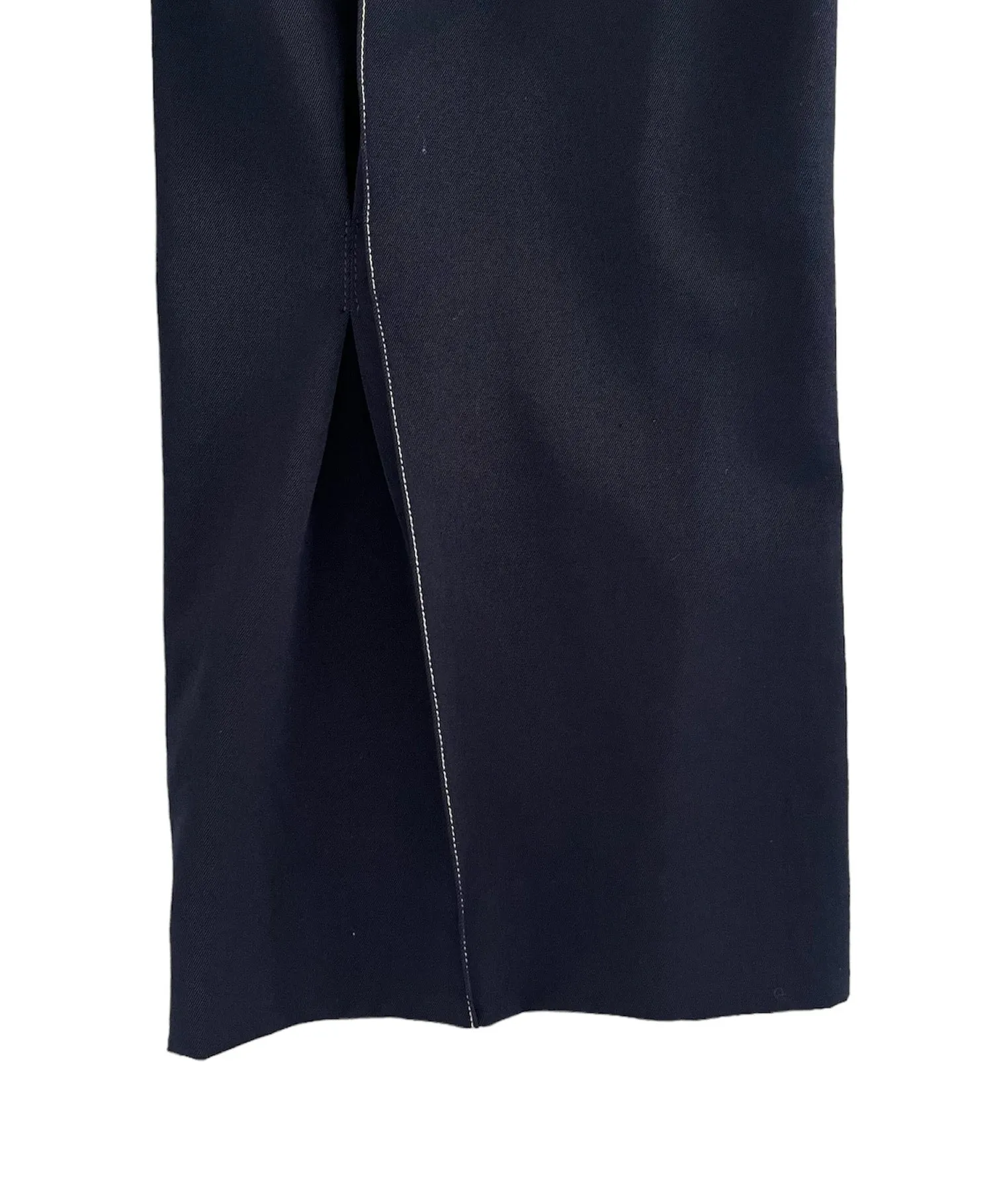 Pleat-detail pants "NAVY"