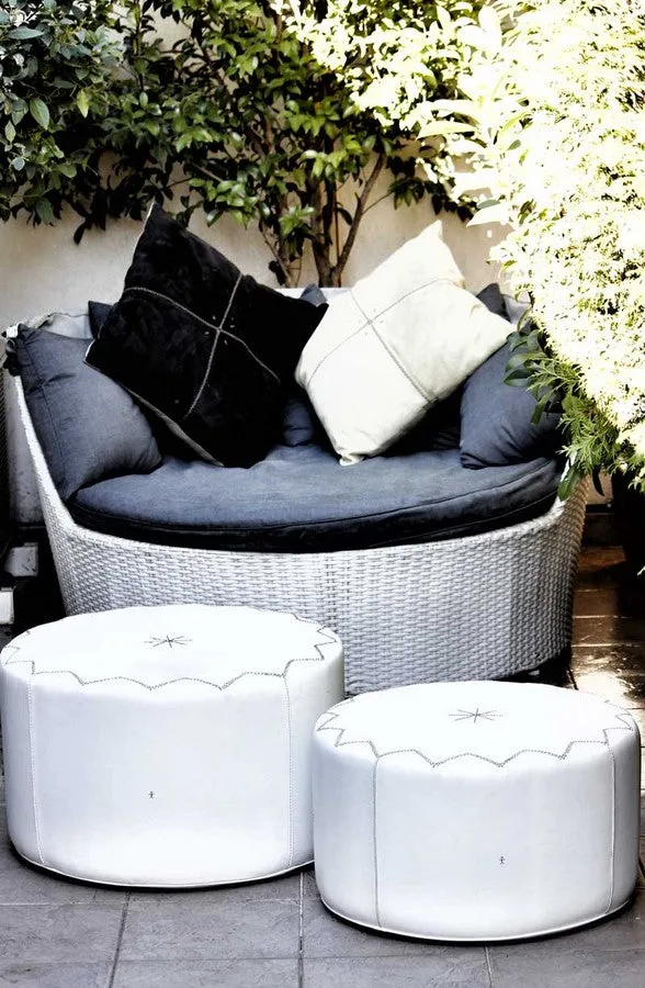 Pouf New Casablanca L Cervo White