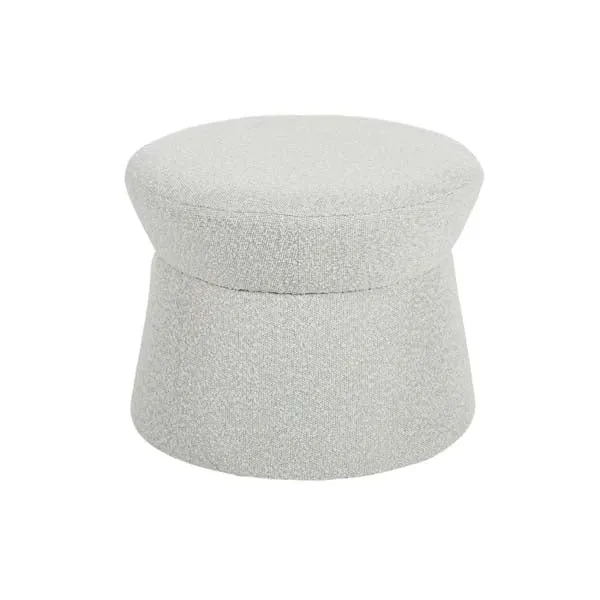 Presley Boucle Ottoman (Ivory)