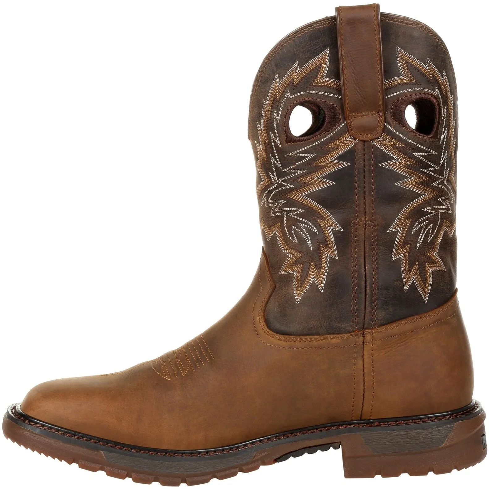 Rocky Men's Original Ride FLX 11" Sqr Toe WP Western Work Boot- RKW0336