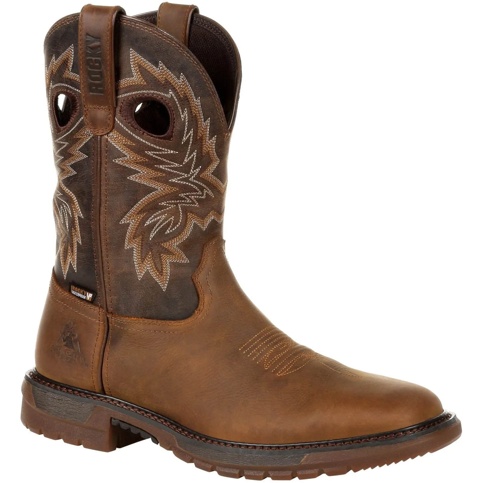 Rocky Men's Original Ride FLX 11" Sqr Toe WP Western Work Boot- RKW0336