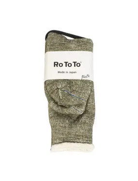 RoToTo Double Face Socks Army Green