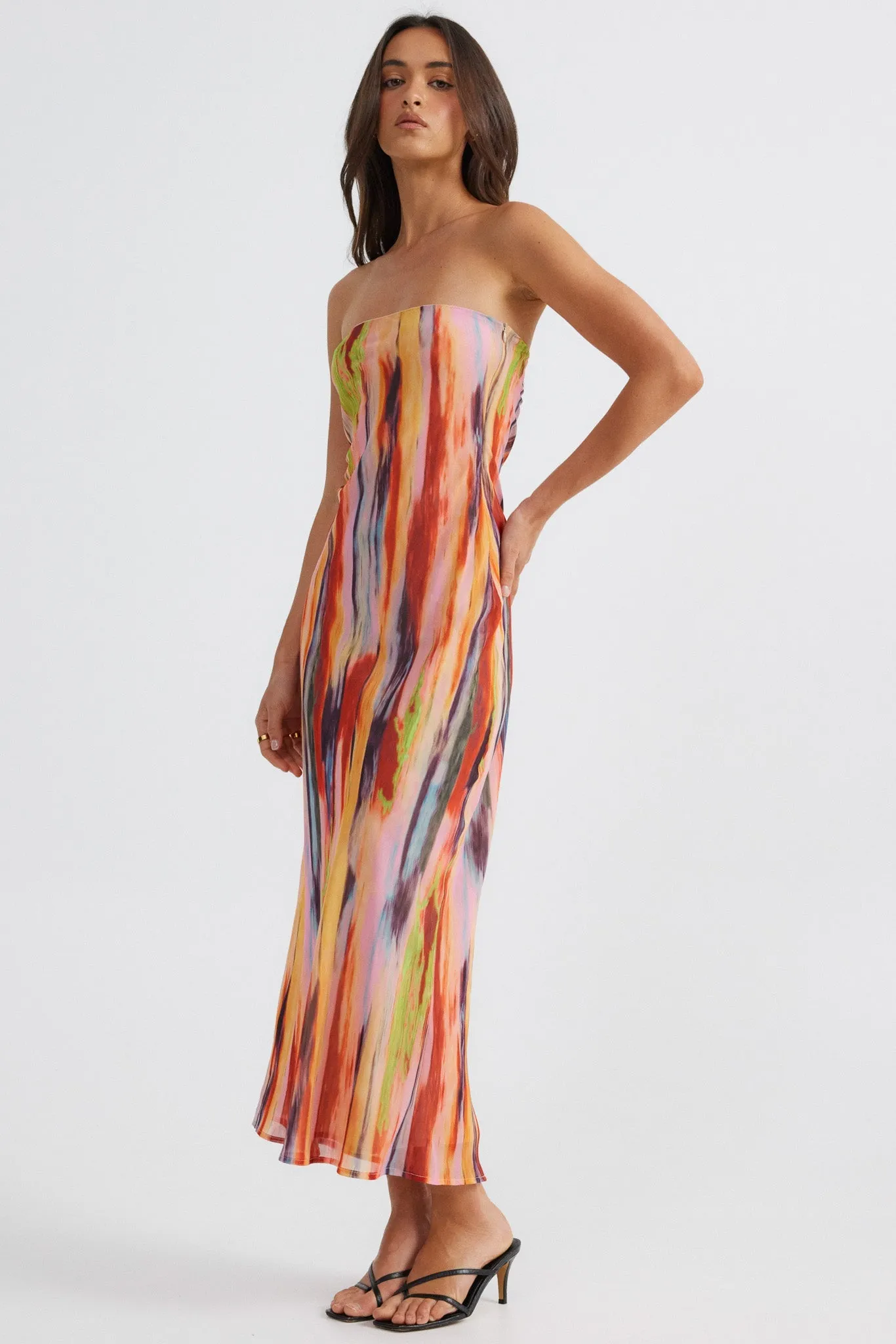 St Barts Strapless Maxi Dress - Print