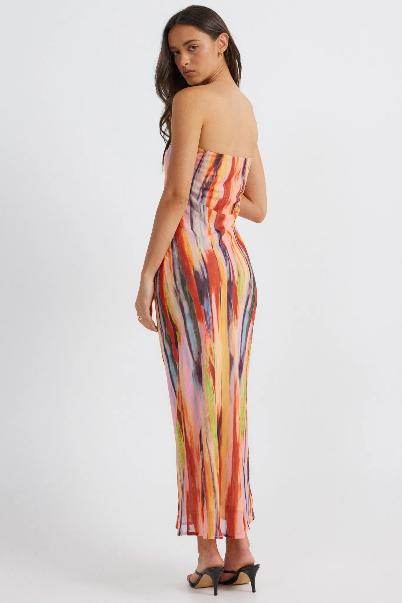 St Barts Strapless Maxi Dress - Print