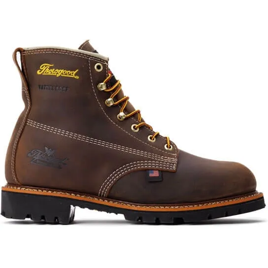 Thorogood Men's American Heritage 6 Waterproof Work Boot -Brown- 814-4514