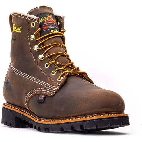 Thorogood Men's American Heritage 6 Waterproof Work Boot -Brown- 814-4514