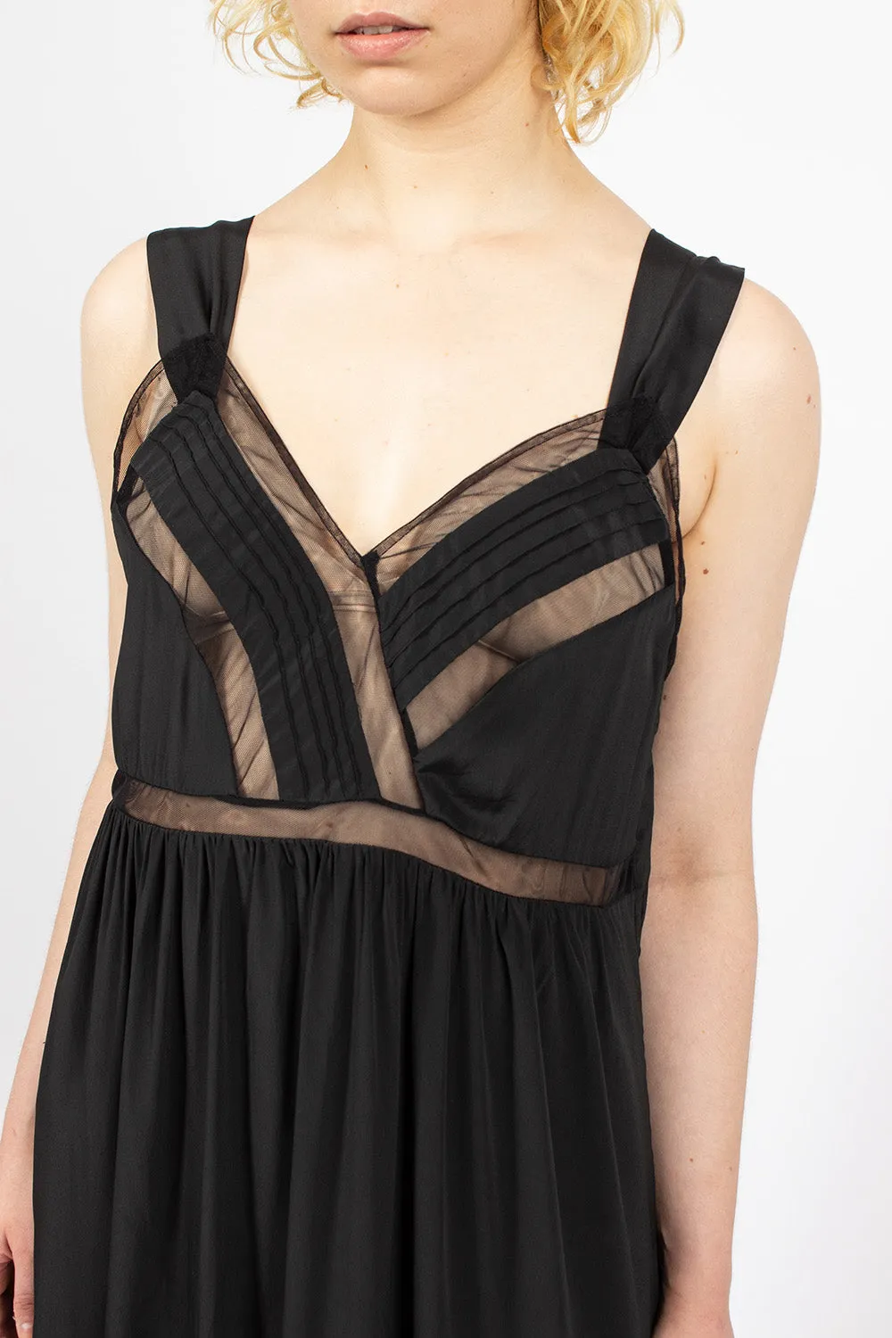 Tie Slip Dress Black