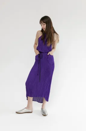 Twisted Maxi Halter Dress | Grape